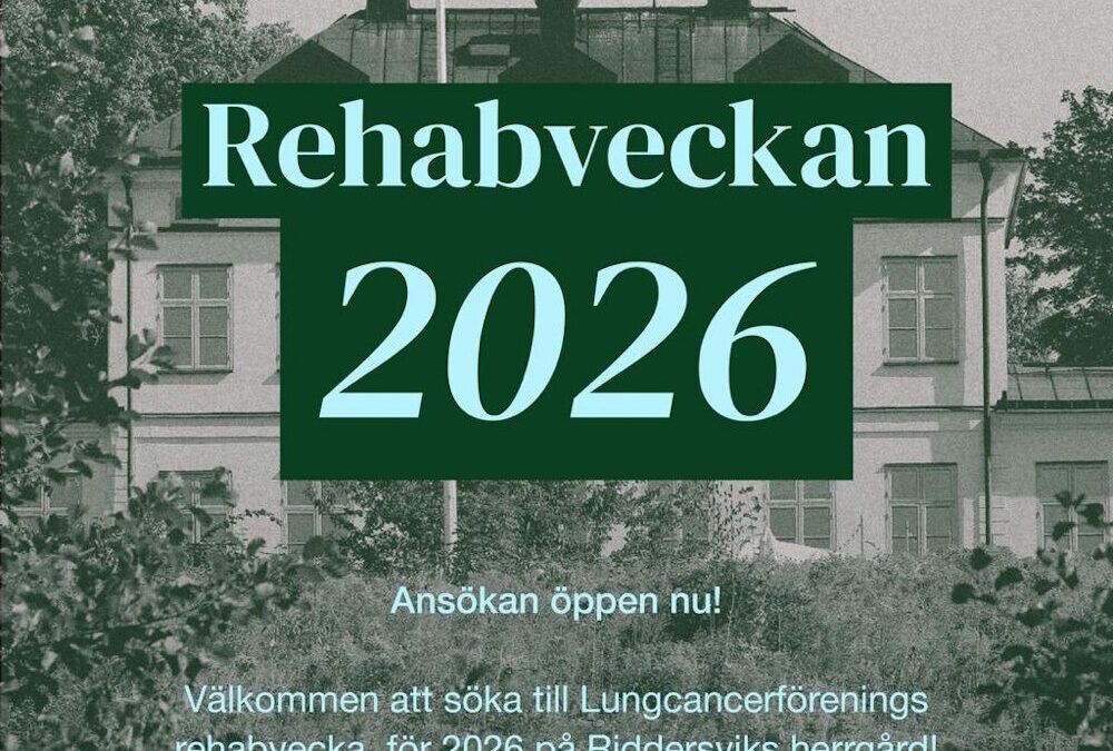 Dags att ansöka till Lungcancerföreningens Rehabvecka 2026