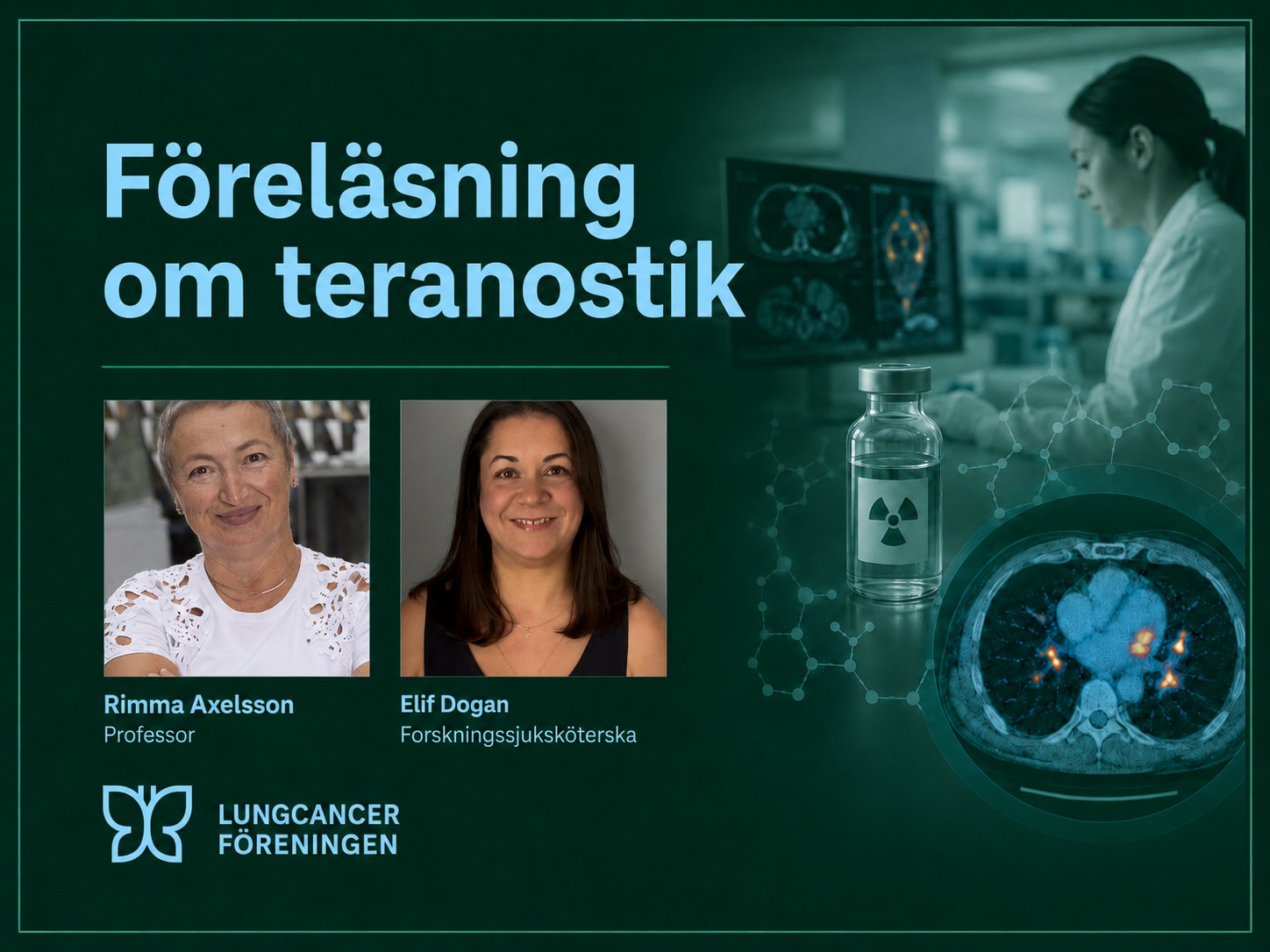 Bilden visar föreläsarna i Teranostik